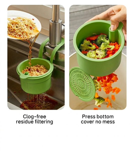 VeloraVita™ Premium Hanging Sink Drainage Basket – The Hands-Free Way to Rinse, Drain & Clean