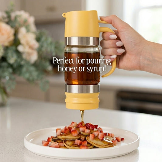 VeloraVita™ Premium Precision Pour Honey Dispenser – No-Drip, Mess-Free Syrup & Oil Pouring Bottle